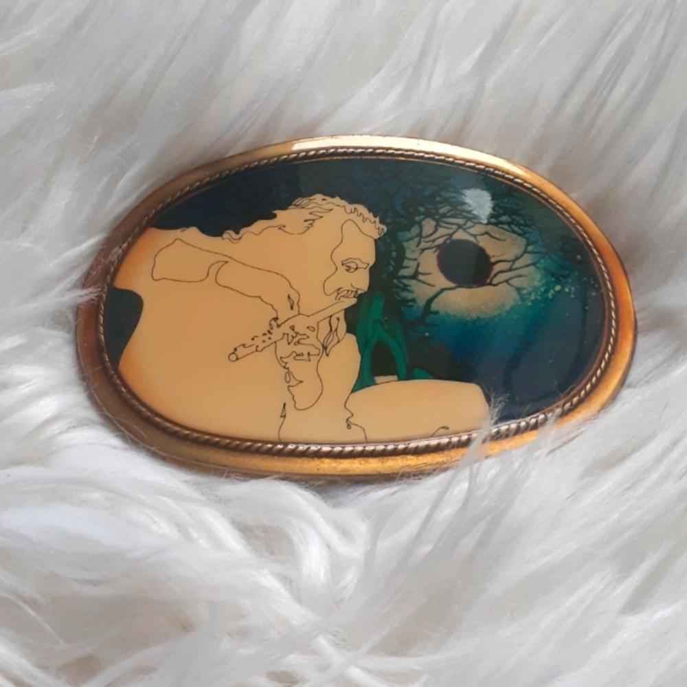Vintage 1977 Pacifica Jethro Tull Belt Buckle